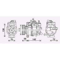 Компрессор кондиционера AVA QUALITY COOLING JJ7 01OU AIAK411 Audi A4 (B8) 4 Седан 2.0 Tdi Quattro 177 л.с. 2011 – 2015