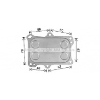 Масляный радиатор двигателя AVA QUALITY COOLING AL3153 1440653894 5 148Z