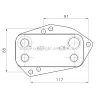 Масляный радиатор двигателя AVA QUALITY COOLING R5G IBY AU3349 Land Rover Freelander 1 (L314) Внедорожник 2.0 Td4 4x4 109 л.с. 2001 – 2006