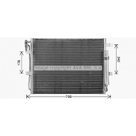 Радиатор кондиционера AVA QUALITY COOLING AU5346D Land Rover Range Rover Sport 1 (L320) Внедорожник 3.0 D 4x4 256 л.с. 2011 – 2013 6Z4O XX