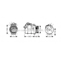 Компрессор кондиционера AVA QUALITY COOLING Bmw 7 (E65, E66, E67) 4 Седан 4.4 745 d 300 л.с. 2005 – 2005 2 VMXDAL BWAK317