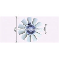 Вентилятор радиатора AVA QUALITY COOLING 1424800940 4045385231232 DFF083 S5V62A 1