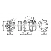 Компрессор кондиционера AVA QUALITY COOLING DNAK429 2FOX LZ Nissan Qashqai (J10) 1 Кроссовер