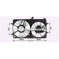 Вентилятор радиатора AVA QUALITY COOLING Suzuki SX4 ER Y4Z FT7613 4045385235162