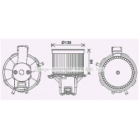 Моторчик вентилятора печки AVA QUALITY COOLING 4045385231218 Fiat Panda YP2 2R0 FT8465