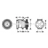 Компрессор кондиционера AVA QUALITY COOLING HDAK181 N9RN 0I 1440654183