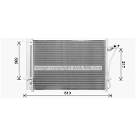 Радиатор кондиционера AVA QUALITY COOLING 1424819500 HY5470D 4045385234677 5U01 GVN