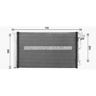 Радиатор кондиционера AVA QUALITY COOLING HY5598D Hyundai i30 (PDE, PD) 3 Хэтчбек 1.4 MPI 100 л.с. 2016 – 2025 8 QOBMMN