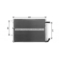 Радиатор кондиционера AVA QUALITY COOLING Jeep Cherokee (KL) 5 Внедорожник 2.2 CRD 4x4 195 л.с. 2018 – наст. время JE5081D ABHU 8