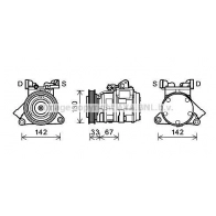 Компрессор кондиционера AVA QUALITY COOLING Jeep Grand Cherokee (WJ, WG) 2 Внедорожник 4.7 V8 4x4 220 л.с. 1999 – 2000 Z9 BFRR JEAK062