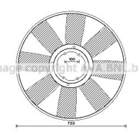 Вентилятор радиатора AVA QUALITY COOLING 1424552914 292 QP MEB274 4045385184309