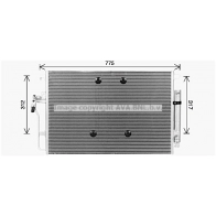 Радиатор кондиционера AVA QUALITY COOLING MS5724D Mercedes Sprinter (906) 2 Кабина с шасси 3.0 (3,5T) 319 CDI / BlueTEC (9031. 9033. 9035. 9031. 190 л.с. 2009 – 2024 D5T 178C 4045385234899