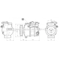 Компрессор кондиционера AVA QUALITY COOLING MSAK785 Mercedes B-Class (W246) 2 Хэтчбек 2.0 B 220 4 matic (2447) 184 л.с. 2013 – 2024 S3 NSR