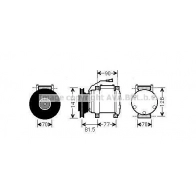 Компрессор кондиционера AVA QUALITY COOLING MTAK216 1440654422 RIVO3 M4