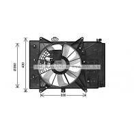 Вентилятор радиатора AVA QUALITY COOLING QKUJ F MZ7555 Mazda CX-3 (DK) 1 Кроссовер 2.0 SKYACTIV-G 150 л.с. 2018 – наст. время