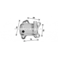 Масляный радиатор двигателя AVA QUALITY COOLING Opel Corsa (C) 3 Хэтчбек 1.7 CDTI (F08. F68) 100 л.с. 2003 – 2009 OL3716 8B 0MIT