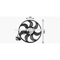 Вентилятор радиатора AVA QUALITY COOLING OL7736 2 LRMG Opel Astra (G) 2 Кабриолет 1.6 (F67) 103 л.с. 2003 – 2005