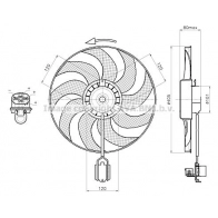 Вентилятор радиатора AVA QUALITY COOLING OL7751 8GYC GT Opel Astra (J) 4 Седан 1.4 69 101 л.с. 2012 – 2015