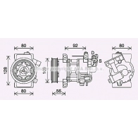 Компрессор кондиционера AVA QUALITY COOLING PEAK418 1440654521 L1P C2I