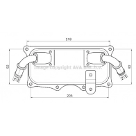 Масляный радиатор двигателя AVA QUALITY COOLING Porsche Cayenne (92A) 2 2011 – 2017 PR3101 S84 IA