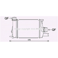 Интеркулер AVA QUALITY COOLING 4045385231164 VL Q3CC RT4642 Renault Captur 1 (H50) 2013 – 2019