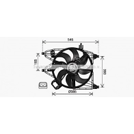 Вентилятор радиатора AVA QUALITY COOLING RT7670 Renault Kangoo (KC) 1 Минивэн 1.5 dCi 68 л.с. 2005 – 2025 TYT J6