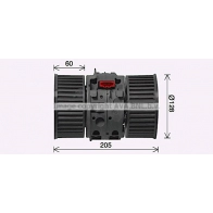 Моторчик вентилятора печки AVA QUALITY COOLING RT8654 Renault Grand Scenic (JZ) 3 Минивэн 1.6 16V Bifuel 107 л.с. 2012 – наст. время 2S6 XFL