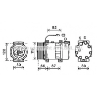 Компрессор кондиционера AVA QUALITY COOLING 1424612944 4045385193103 SCK040 MXGOCX A