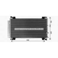 Радиатор кондиционера AVA QUALITY COOLING TTR W8X TO5766D Lexus IS (XE20) 2 Седан 2.2 220d (ALE20) 177 л.с. 2005 – 2012