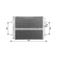 Радиатор кондиционера AVA QUALITY COOLING BS7Y QA8 Volkswagen Golf 7 (5G1, BQ1, BE2) Хэтчбек e.l e Golf 136 л.с. 2016 – 2024 VN5433D