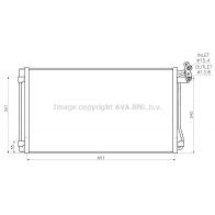 Радиатор кондиционера AVA QUALITY COOLING VN5440D Seat Alhambra (7N) 2 Минивэн 2.0 TDi 4Drive 177 л.с. 2018 – 2025 BO XP2ZH