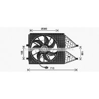 Вентилятор радиатора AVA QUALITY COOLING VN7545 YU2FU W Skoda Rapid 1 (NH1) Хэтчбек 1.6 SRE 110 л.с. 2015 – 2024