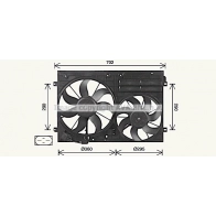 Вентилятор радиатора AVA QUALITY COOLING VN7551 13Z Y4 Volkswagen Scirocco 137-138 Купе 2.0 R 265 л.с. 2009 – 2017