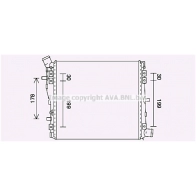 Радиатор охлаждения двигателя AVA QUALITY COOLING AI2424 Audi R8 4045385230686 D46P 2AS