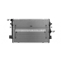 Радиатор охлаждения двигателя AVA QUALITY COOLING AI2429 Audi A1 (8X) 1 2010 – 2018 TO 23FN