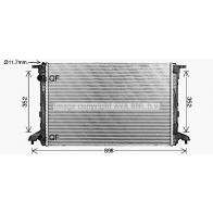 Радиатор охлаждения двигателя AVA QUALITY COOLING AI2444 Audi A4 Allroad (B9) 5 Универсал QLN QR