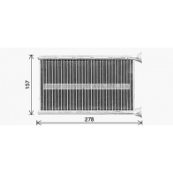 Радиатор печки, теплообменник AVA QUALITY COOLING S1 N68U3 1440654816 BW6615