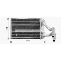 Радиатор печки, теплообменник AVA QUALITY COOLING 1440654884 F BEBA CR6147