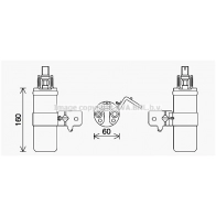Осушитель кондиционера AVA QUALITY COOLING Ford Fiesta 6 (CB1, CCN) Хэтчбек 1.6 TDCi 90 л.с. 2008 – 2025 FDD651 WDTDK UK 4045385222292