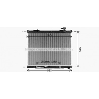 Радиатор охлаждения двигателя AVA QUALITY COOLING KA2337 KPY FZ Kia Sorento (JC, BL) 1 Кроссовер 2.5 CRDi 170 л.с. 2006 – 2025