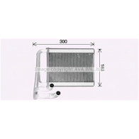 Радиатор печки, теплообменник AVA QUALITY COOLING 1425031898 KA6306 O RD41 4045385235339