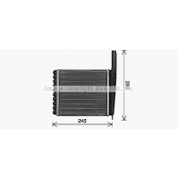 Радиатор печки, теплообменник AVA QUALITY COOLING 7VWE DS 1440655208 LA6030