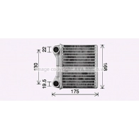 Радиатор печки, теплообменник AVA QUALITY COOLING MS6762 Q AX1H 1440655284