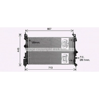 Радиатор охлаждения двигателя AVA QUALITY COOLING ZK BFMIB Opel Corsa (E) 5 Хэтчбек 1.4 (08. 68) 90 л.с. 2014 – 2025 OL2700