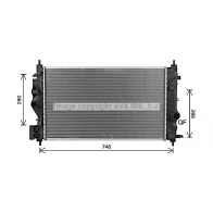 Радиатор охлаждения двигателя AVA QUALITY COOLING Opel Cascada (A) 1 Кабриолет 1.6 67 136 л.с. 2018 – 2025 KF0T K OL2701