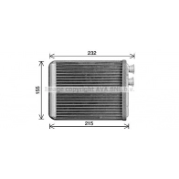 Радиатор печки, теплообменник AVA QUALITY COOLING PE6431 1440655344 CGZ8LZ Y