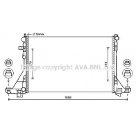 Радиатор охлаждения двигателя AVA QUALITY COOLING 4045385231652 1424831319 JYGC G4T RT2643