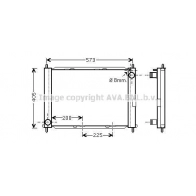 Радиатор охлаждения двигателя AVA QUALITY COOLING RT2652 Renault Wind AU 4N1A