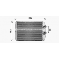 Радиатор печки, теплообменник AVA QUALITY COOLING QFV6TW O 1440655397 RT6661
