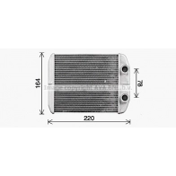 Радиатор печки, теплообменник AVA QUALITY COOLING RT6663 1JE06 T 1440655398
